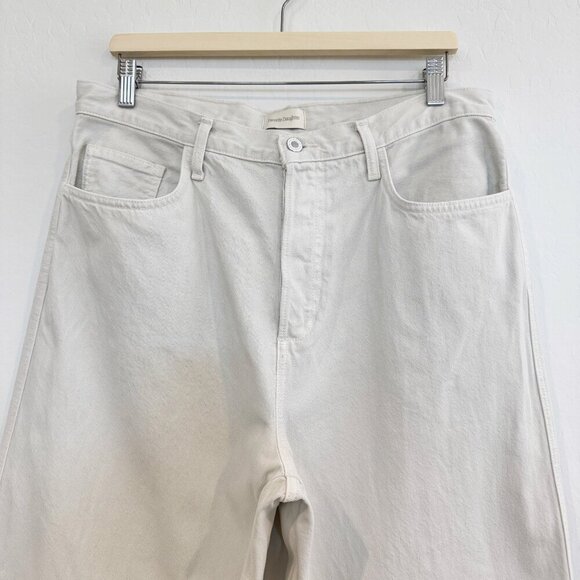 Favorite Daughter Denim The Masha Wide Leg Jeans Stone Cream Beige Plus Size 32 - Picture 4 of 14